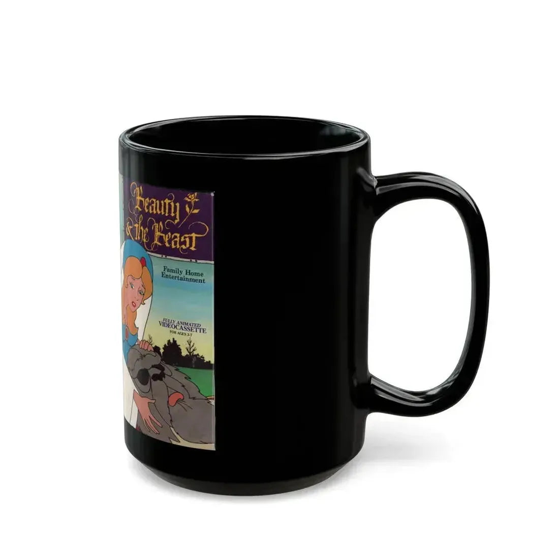 BEAUTY AND THE BEAST FHE (VHS COVER) - Black Coffee Mug - Go Mug Yourself