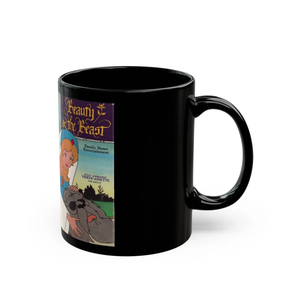 BEAUTY AND THE BEAST FHE (VHS COVER) - Black Coffee Mug-Go Mug Yourself