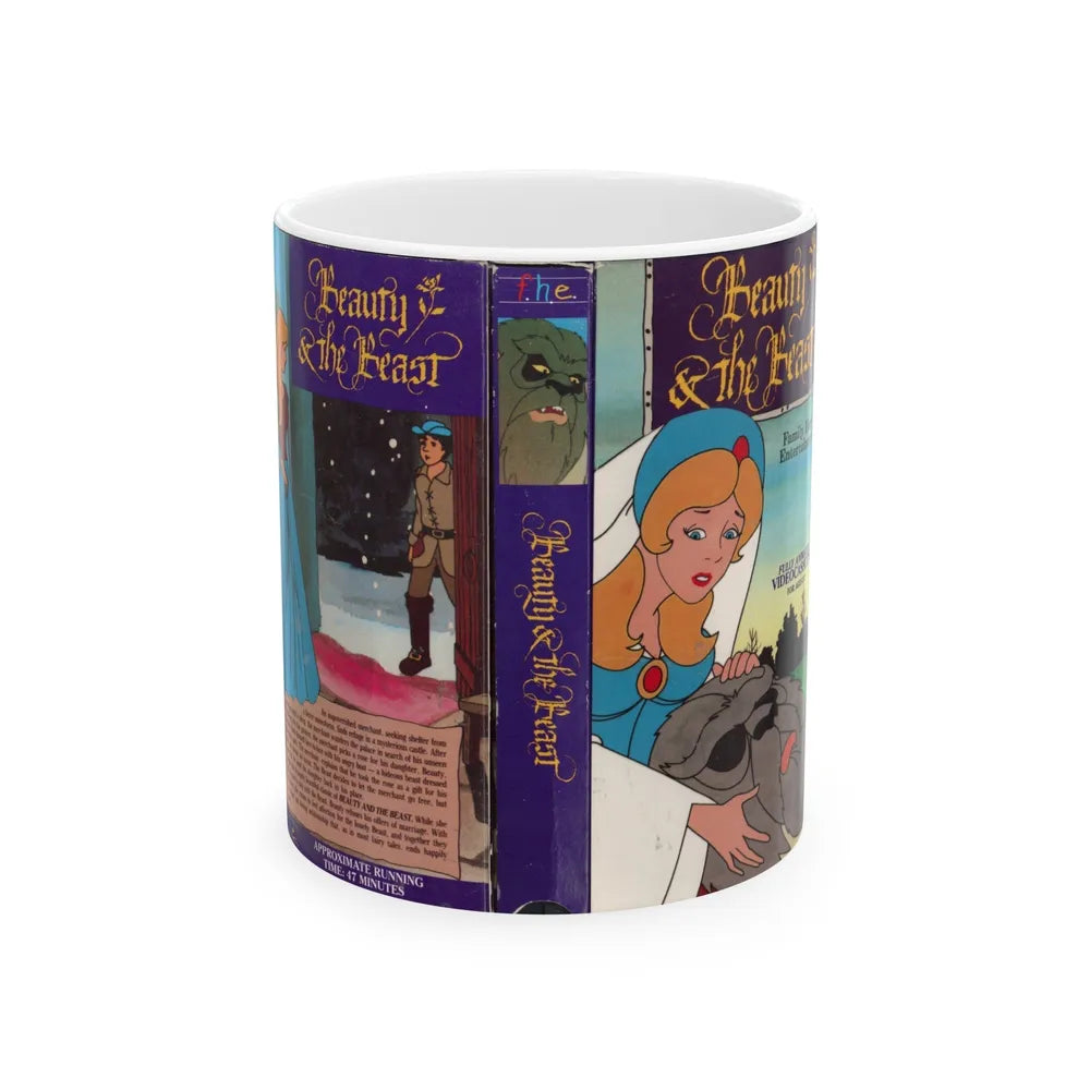 BEAUTY AND THE BEAST FHE (VHS COVER) - White Coffee Mug-11oz-Go Mug Yourself