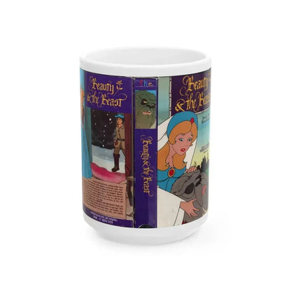 BEAUTY AND THE BEAST FHE (VHS COVER) - White Coffee Mug 15oz - Go Mug Yourself