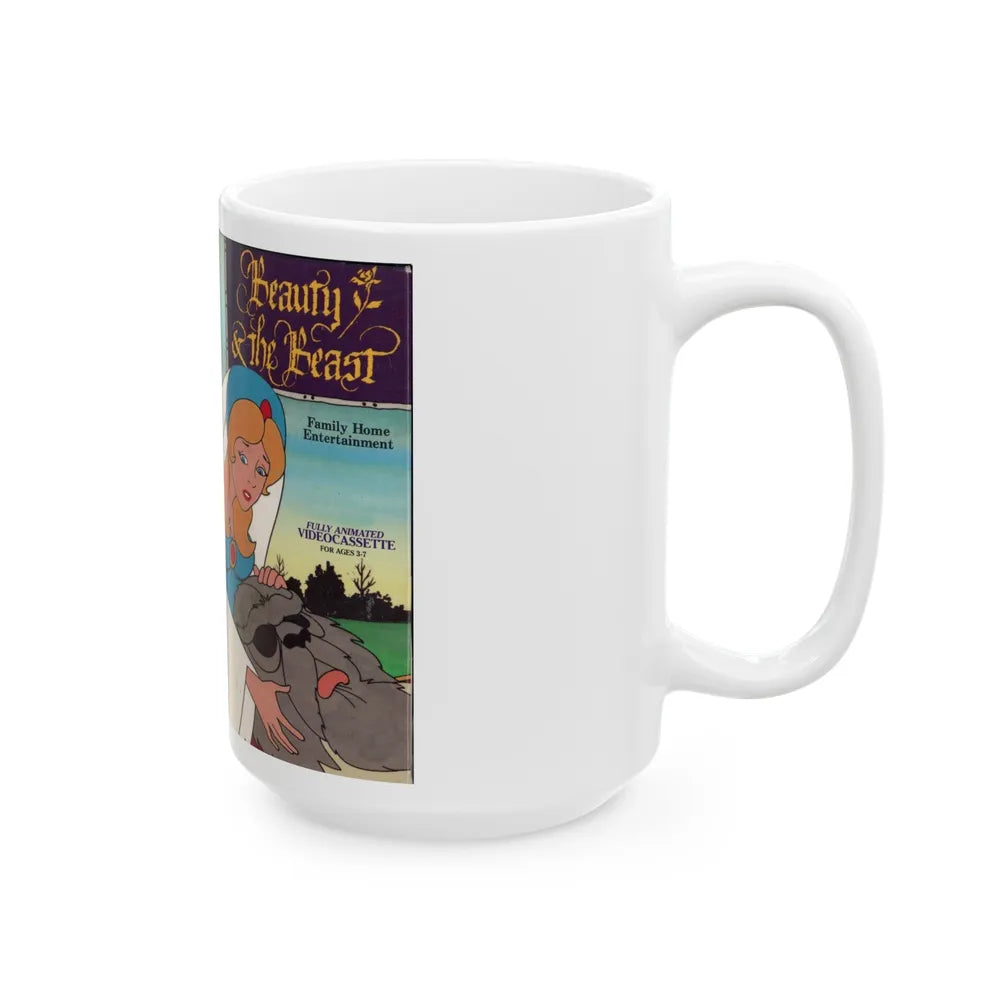 BEAUTY AND THE BEAST FHE (VHS COVER) - White Coffee Mug-Go Mug Yourself