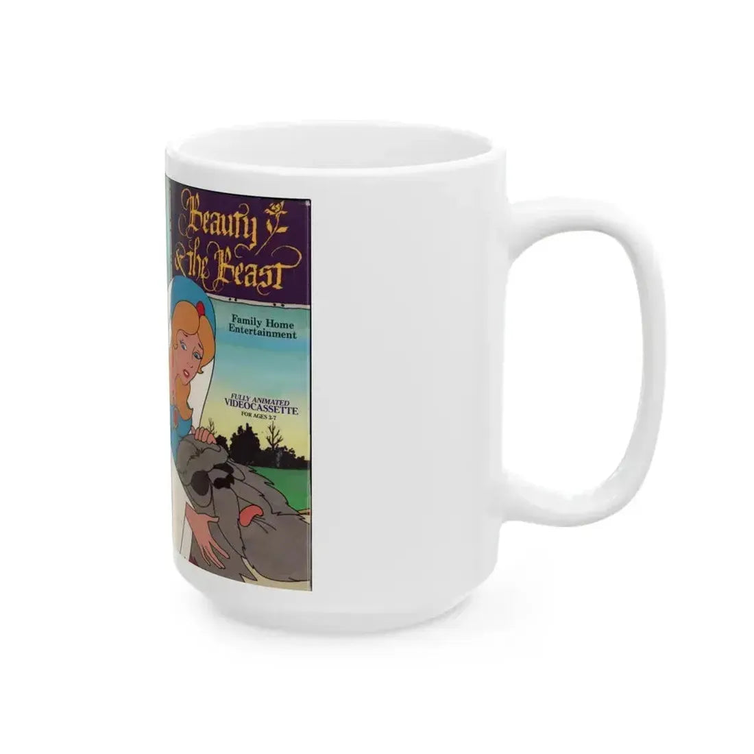 BEAUTY AND THE BEAST FHE (VHS COVER) - White Coffee Mug - Go Mug Yourself