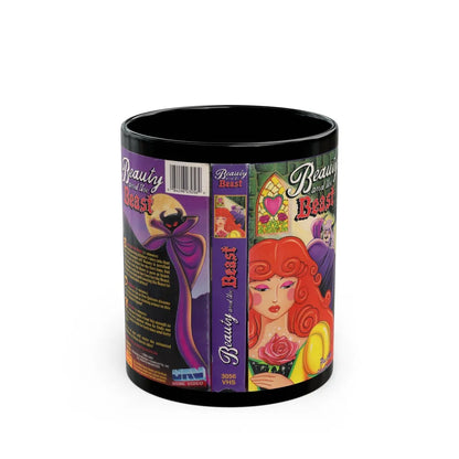 BEAUTY AND THE BEAST UAV HOME VIDEO (VHS COVER) - Black Coffee Mug-11oz-Go Mug Yourself