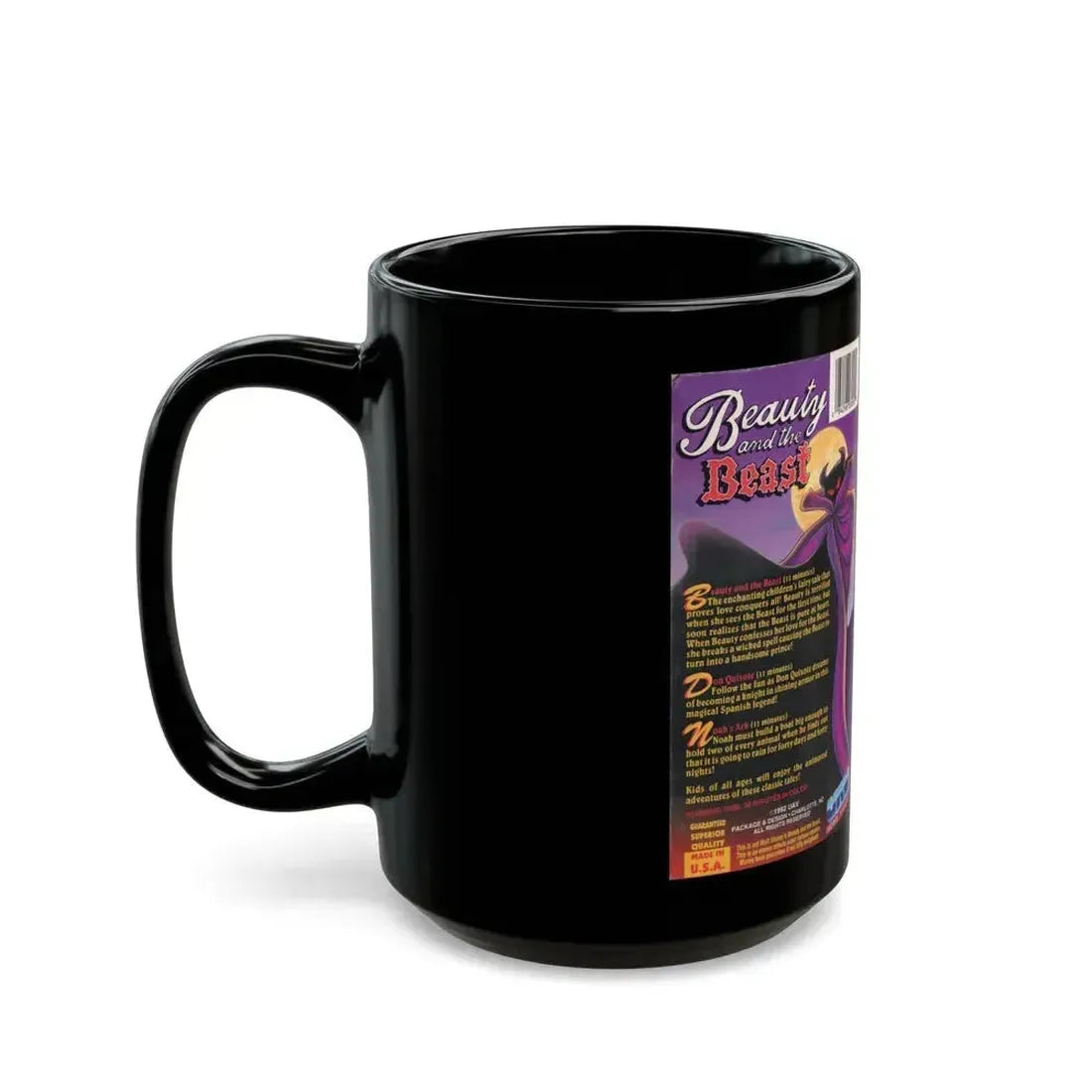 BEAUTY AND THE BEAST UAV HOME VIDEO (VHS COVER) - Black Coffee Mug - Go Mug Yourself