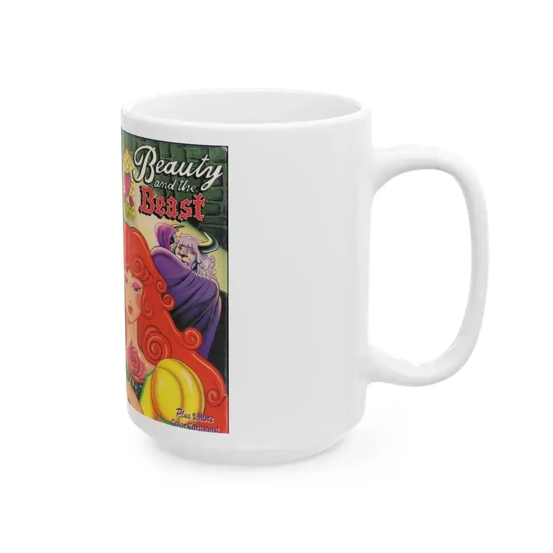 BEAUTY AND THE BEAST UAV HOME VIDEO (VHS COVER) - White Coffee Mug - Go Mug Yourself