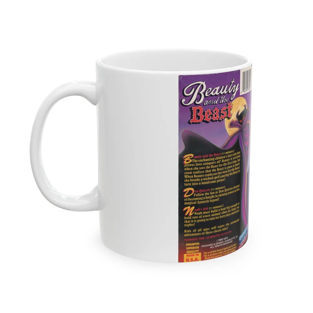 BEAUTY AND THE BEAST UAV HOME VIDEO (VHS COVER) - White Coffee Mug-Go Mug Yourself