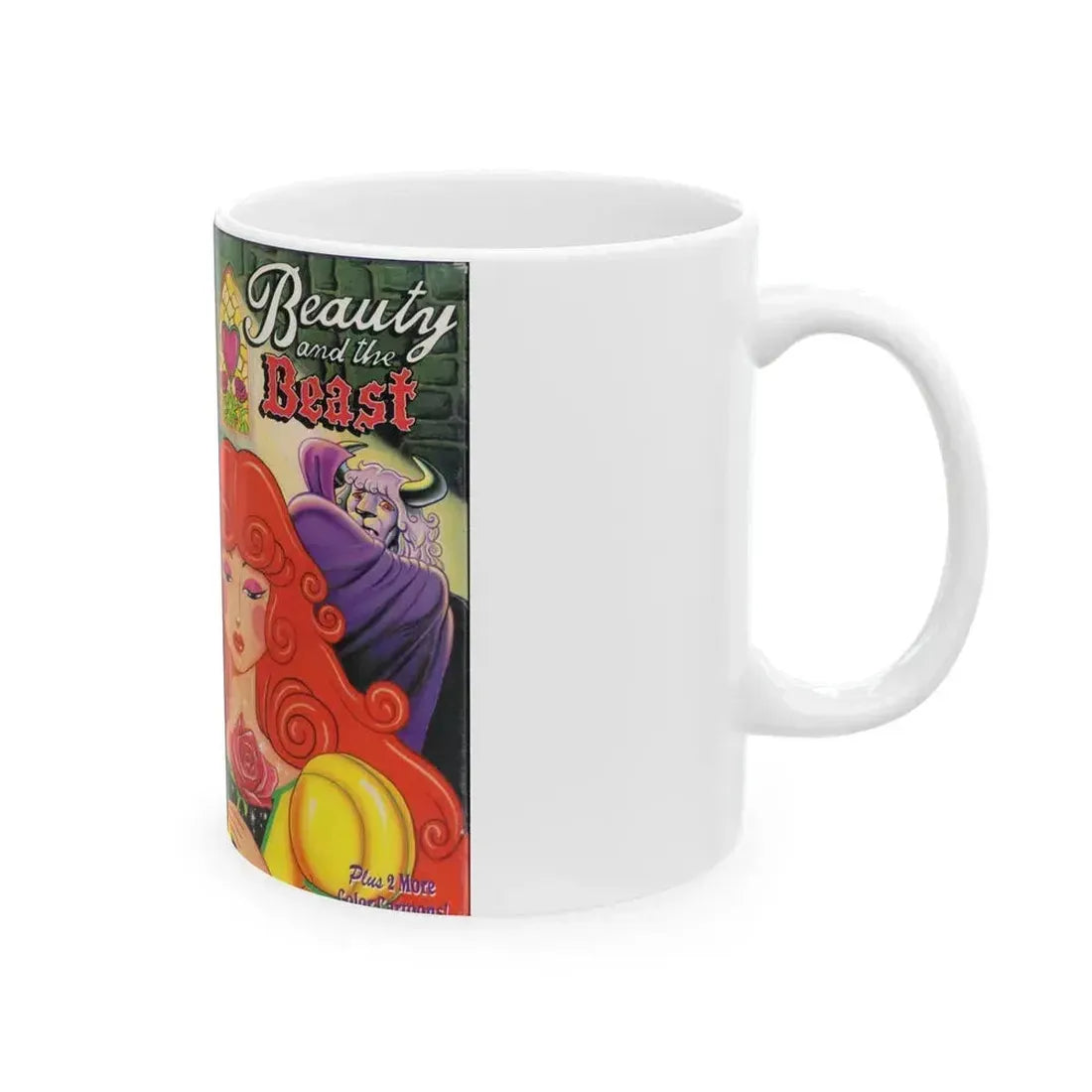 BEAUTY AND THE BEAST UAV HOME VIDEO (VHS COVER) - White Coffee Mug - Go Mug Yourself