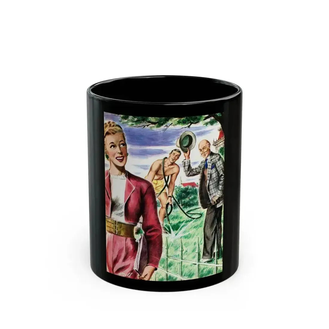 Beauty and the Butler, Liberty magazine, January 4, 1947 - Black Coffee Mug 11oz - Go Mug Yourself