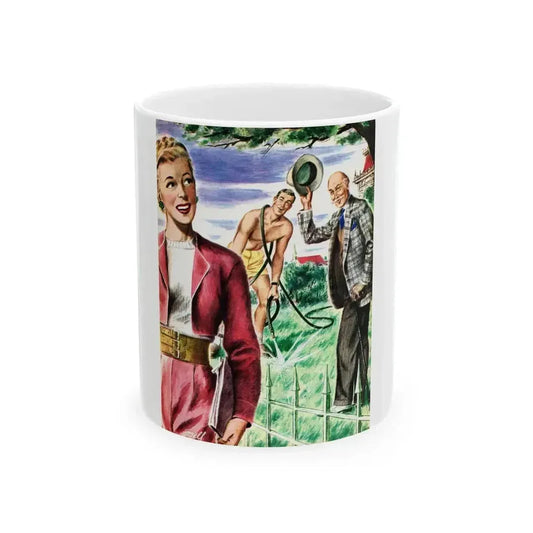 Beauty and the Butler, Liberty magazine, January 4, 1947 - White Coffee Mug 11oz - Go Mug Yourself