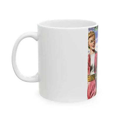 Beauty and the Butler, Liberty magazine, January 4, 1947 - White Coffee Mug - Go Mug Yourself