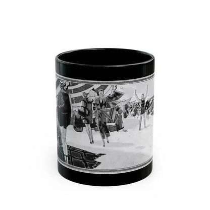Beauty Bathes in Sun and Wave, McCall's, August 1927 - Black Coffee Mug 11oz - Go Mug Yourself