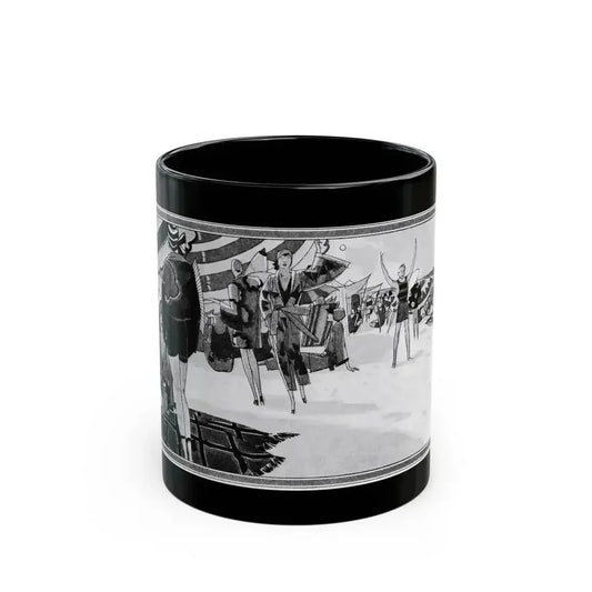 Beauty Bathes in Sun and Wave, McCall's, August 1927 - Black Coffee Mug 11oz - Go Mug Yourself