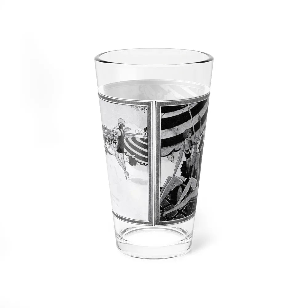 Beauty Bathes in Sun and Wave, McCall's, August 1927 (Magazine Illustration) Pint Glass 16oz - Go Mug Yourself