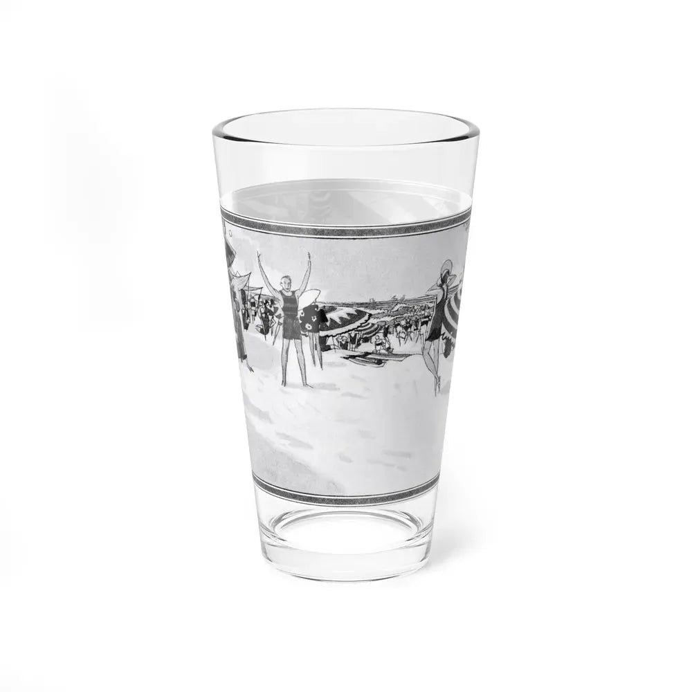 Beauty Bathes in Sun and Wave, McCall's, August 1927 (Magazine Illustration) Pint Glass 16oz - Go Mug Yourself