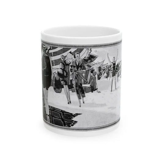 Beauty Bathes in Sun and Wave, McCall's, August 1927 - White Coffee Mug 11oz - Go Mug Yourself