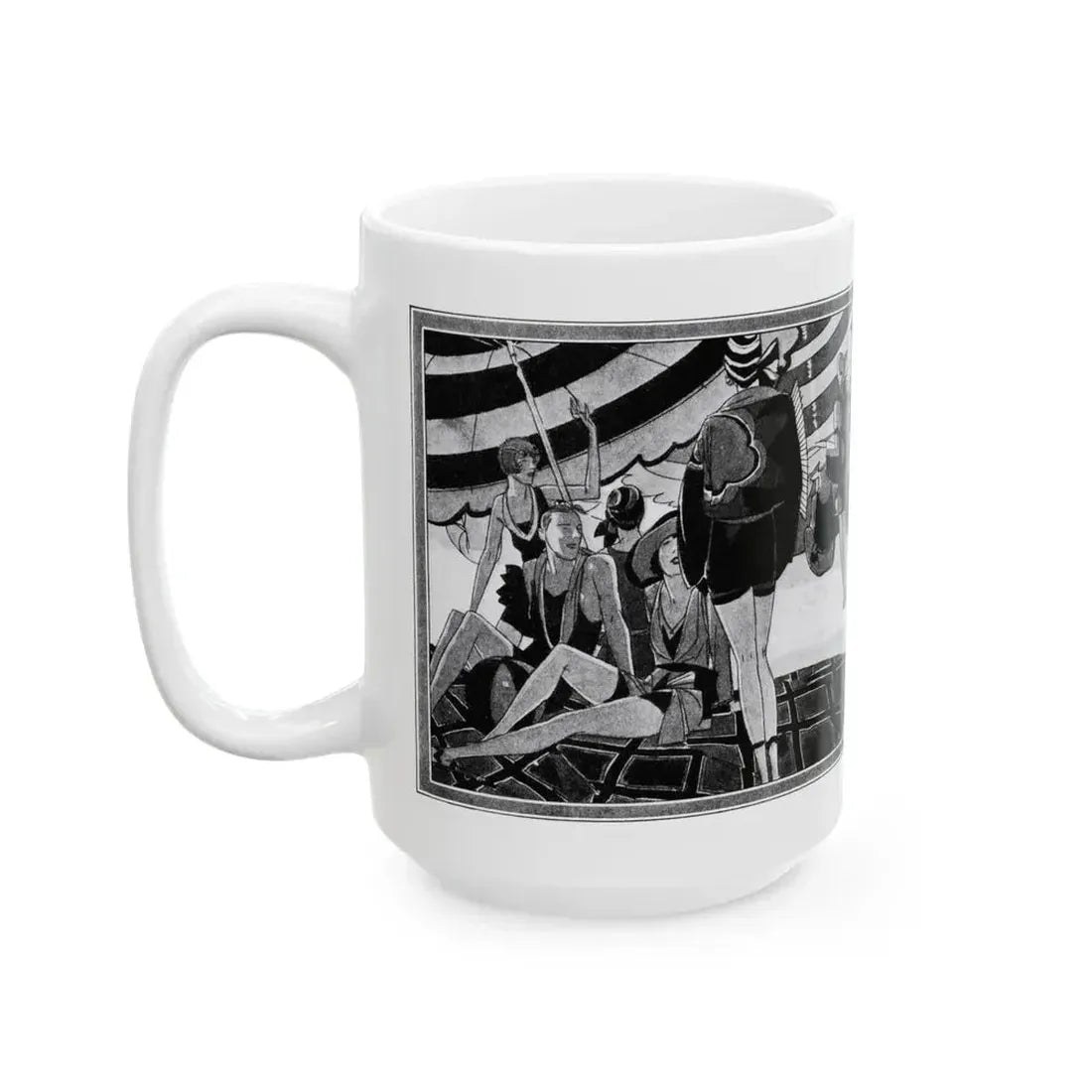 Beauty Bathes in Sun and Wave, McCall's, August 1927 - White Coffee Mug - Go Mug Yourself
