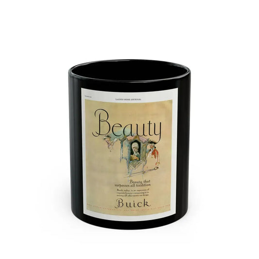 Beauty Buick ad, Ladies' Home Journal, September 1927 - Black Coffee Mug 11oz - Go Mug Yourself
