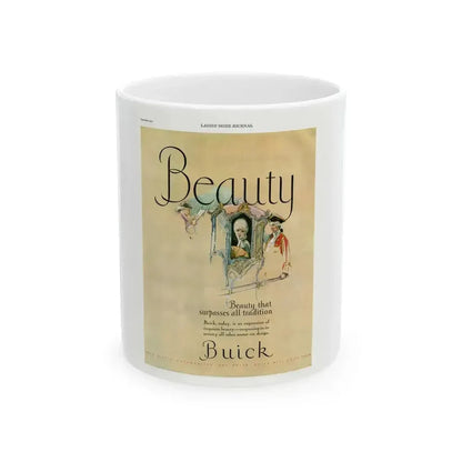 Beauty Buick ad, Ladies' Home Journal, September 1927 - White Coffee Mug 11oz - Go Mug Yourself