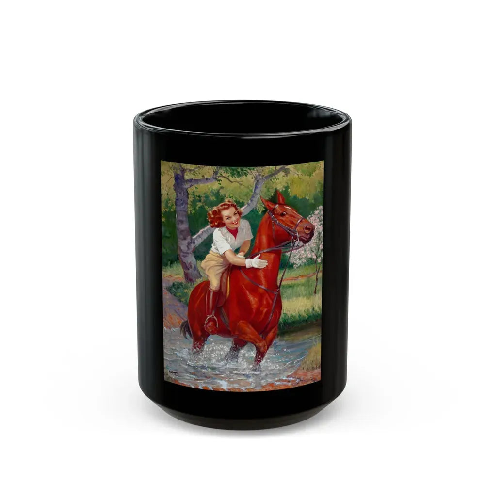 Beauty on a Horse - Black Coffee Mug 15oz - Go Mug Yourself
