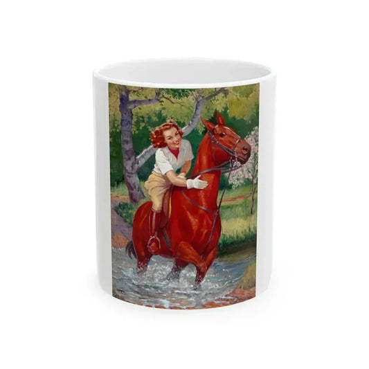 Beauty on a Horse - White Coffee Mug 11oz - Go Mug Yourself