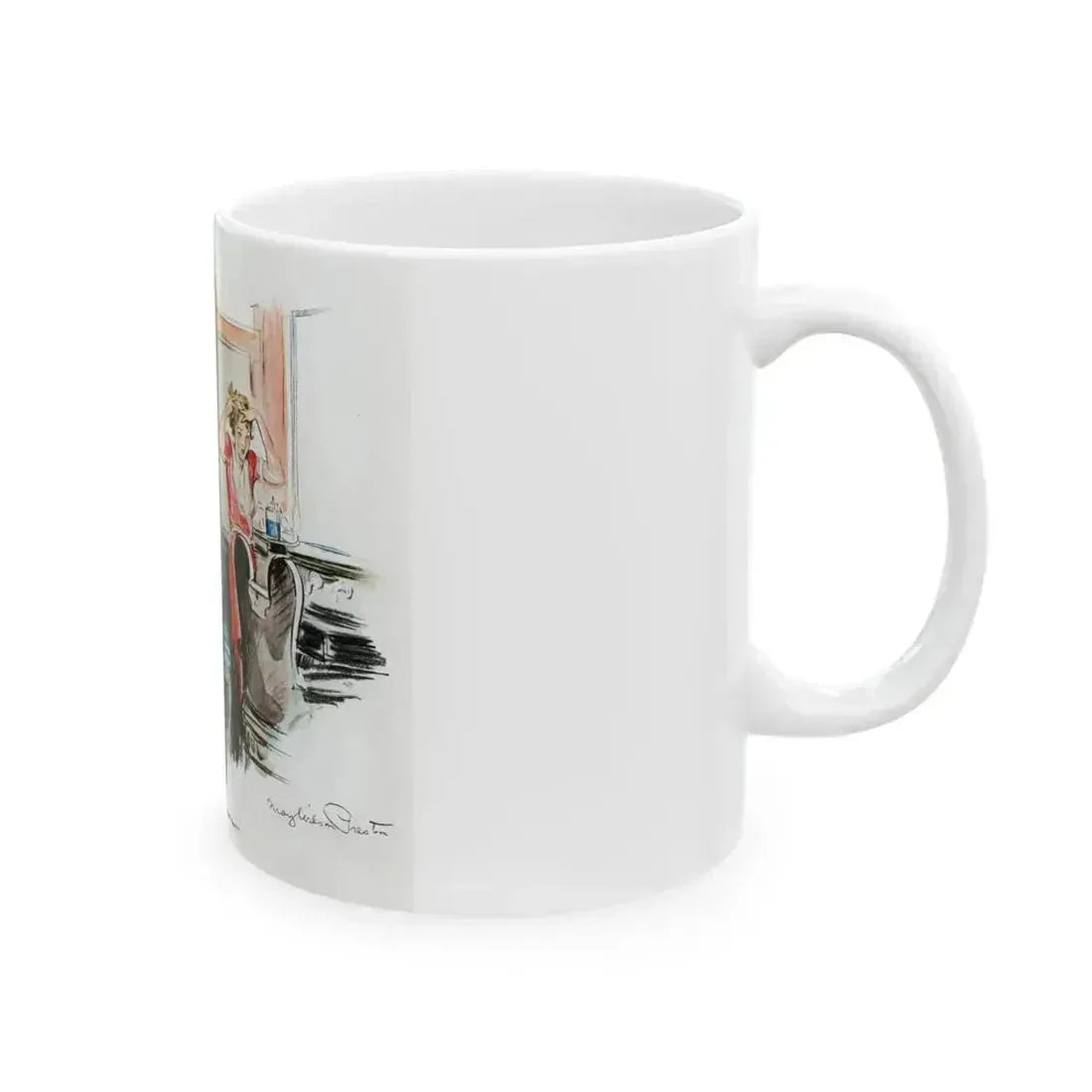 Beauty Parlour Intrigue, 1936 - White Coffee Mug - Go Mug Yourself