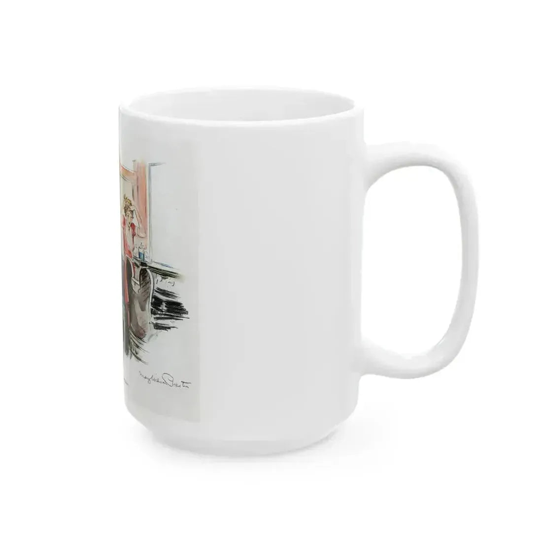 Beauty Parlour Intrigue, 1936 - White Coffee Mug - Go Mug Yourself