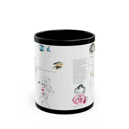 Beauty, Ready-To-Wear Designs, 1954 - Black Coffee Mug 11oz - Go Mug Yourself