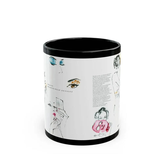 Beauty, Ready-To-Wear Designs, 1954 - Black Coffee Mug 11oz - Go Mug Yourself
