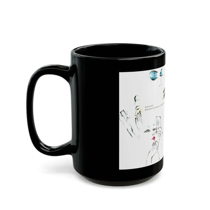 Beauty, Ready-To-Wear Designs, 1954 - Black Coffee Mug - Go Mug Yourself