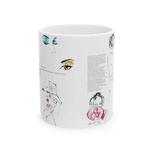 Beauty, Ready-To-Wear Designs, 1954 - White Coffee Mug 11oz - Go Mug Yourself
