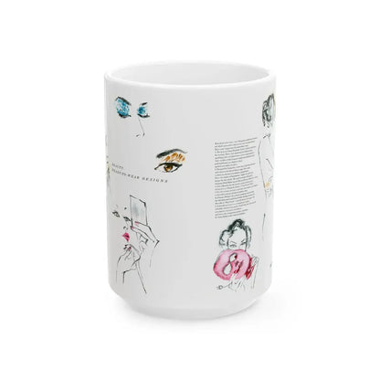 Beauty, Ready-To-Wear Designs, 1954 - White Coffee Mug 15oz - Go Mug Yourself