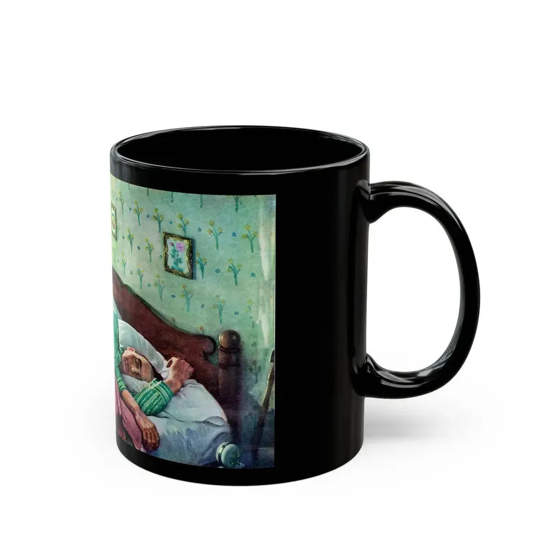 Beautyrest advertisement, 1942 - Black Coffee Mug - Go Mug Yourself