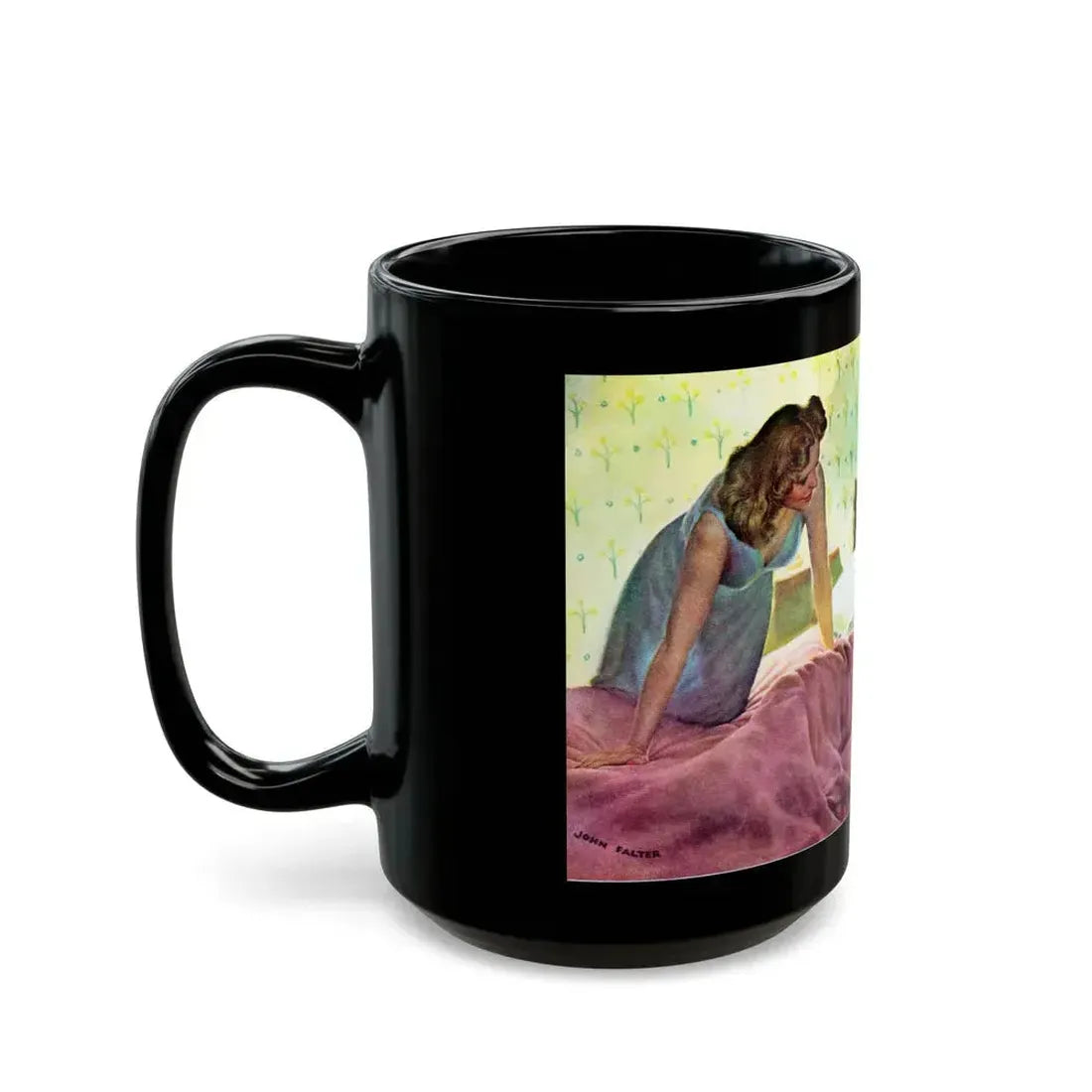 Beautyrest advertisement, 1942 - Black Coffee Mug - Go Mug Yourself