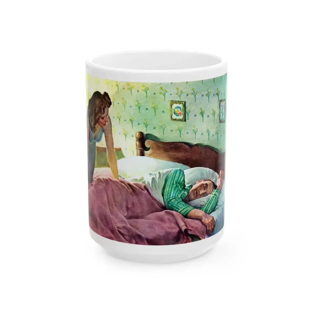 Beautyrest advertisement, 1942 - White Coffee Mug 15oz - Go Mug Yourself