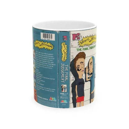 BEAVIS AND BUTTHEAD THE FINAL JUDGEMENT (VHS COVER) - White Coffee Mug 11oz - Go Mug Yourself