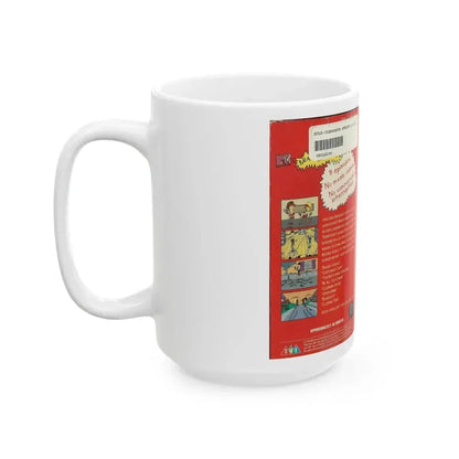 BEAVIS AND BUTTHEAD WORK SUCKS (VHS COVER) - White Coffee Mug - Go Mug Yourself