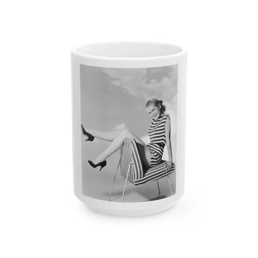 Elizabeth Montgomery #82 (Vintage Female Icon) White Coffee Mug-15oz-Go Mug Yourself