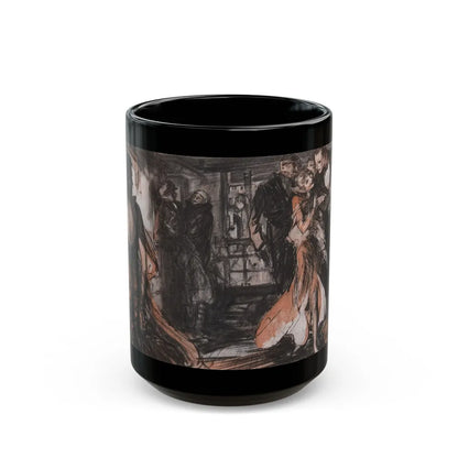 Dinner for Three Attended by Two, McCall's, September 1930 - Black Coffee Mug-15oz-Go Mug Yourself