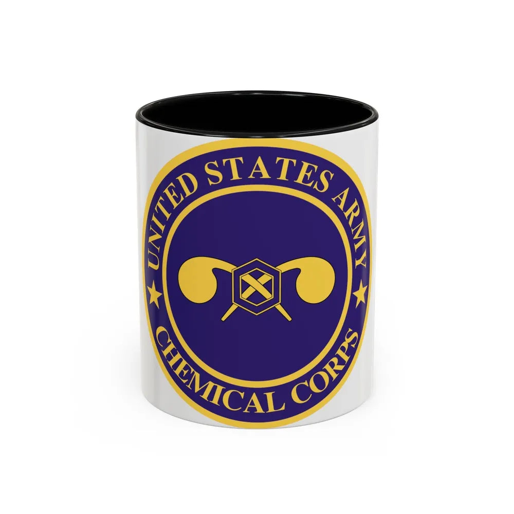 Chemical Corps (U.S. Army) Accent Coffee Mug-11oz-Black-Go Mug Yourself