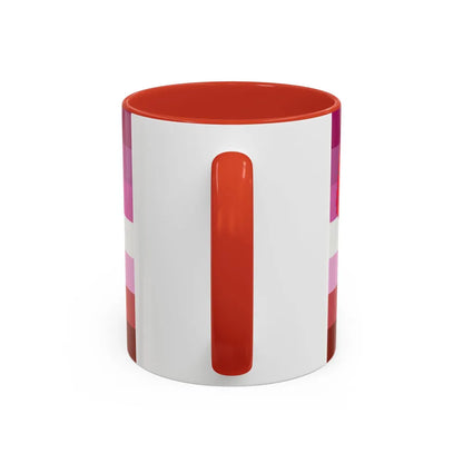 Lipstick lesbian Pride Flag - Accent Coffee Mug-Go Mug Yourself