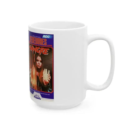 BEBEDORES DE SANGRE (VHS COVER) - White Coffee Mug - Go Mug Yourself