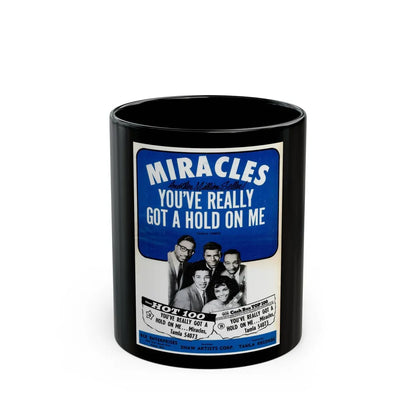 Miracles 1963 (Music Poster) Black Coffee Mug-11oz-Go Mug Yourself