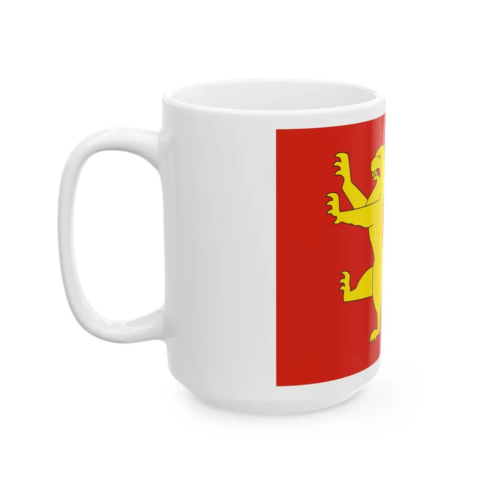 Flag of Fredrikstad Viken Norway - White Coffee Mug-Go Mug Yourself