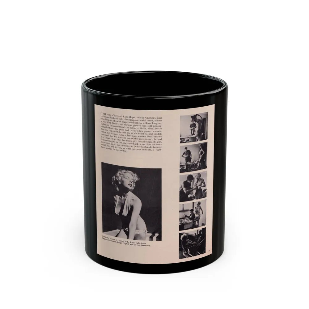 Eve Meyer #24 (Vintage Female Icon) Black Coffee Mug-11oz-Go Mug Yourself