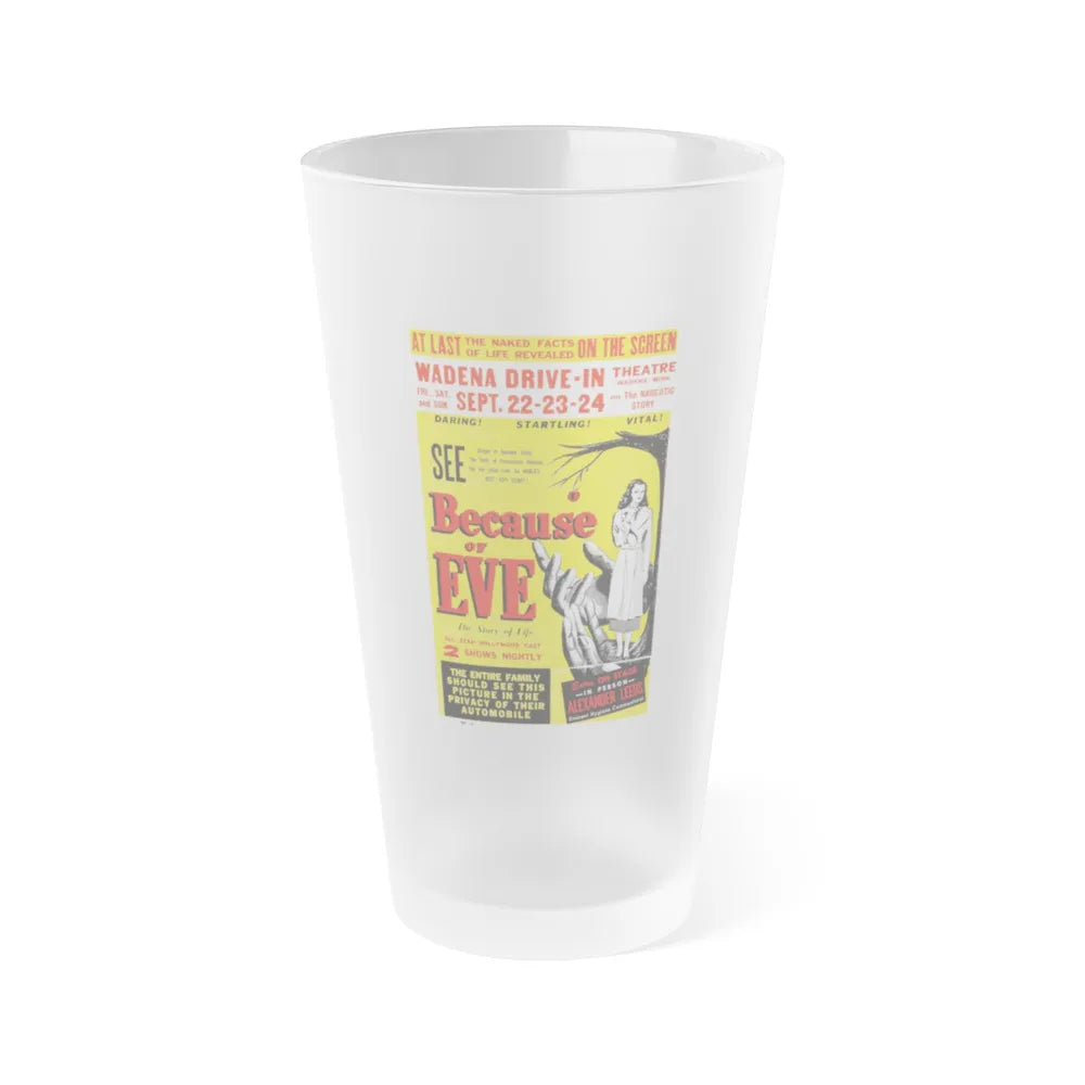 BECAUSE OF EVE 1948 Movie Poster - Frosted Pint Glass 16oz-16oz-Frosted-Go Mug Yourself