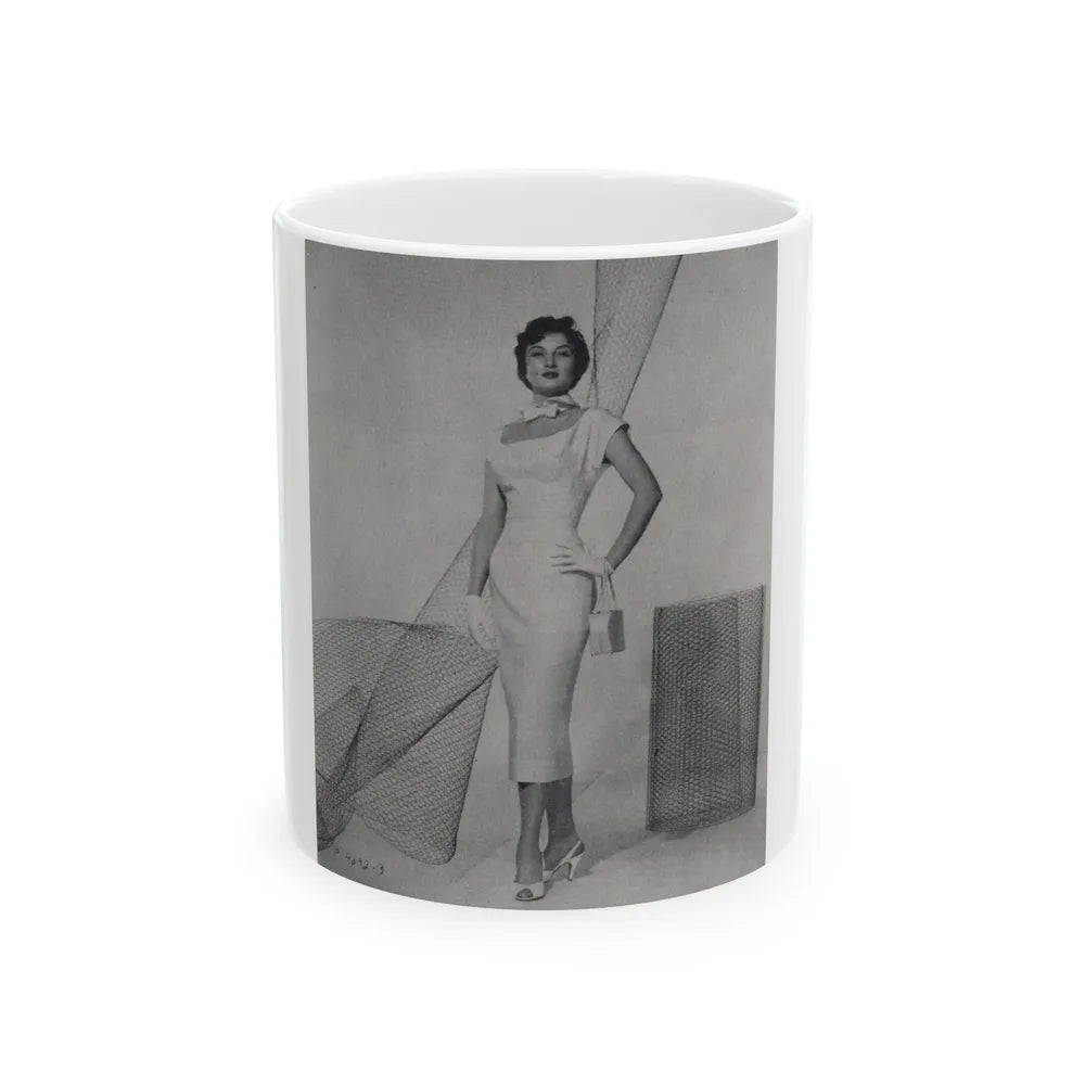 Carol Ohmart #58 - Page 1, Photo 2 of 4 Cropped from International Photographer Mag. June '55 (Vintage Female Icon) White Coffee Mug-11oz-Go Mug Yourself