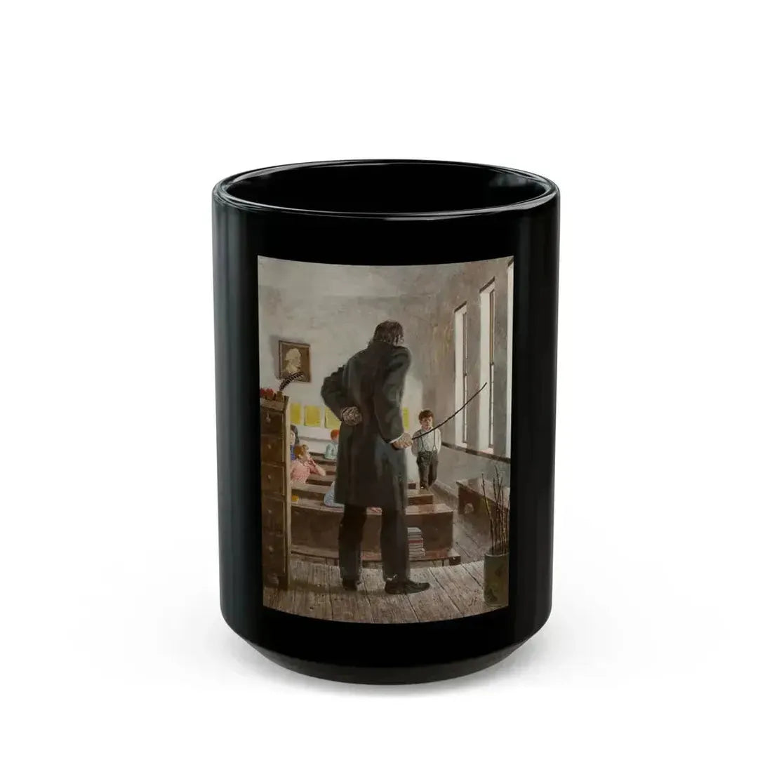 Becky's Eyes Seemed Pay Enough for a Hundred Floggings, The Adventures of Tom Sawyer book illustration, 1966 - Black Coffee Mug 15oz - Go Mug Yourself