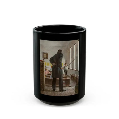 Becky's Eyes Seemed Pay Enough for a Hundred Floggings, The Adventures of Tom Sawyer book illustration, 1966 - Black Coffee Mug 15oz - Go Mug Yourself