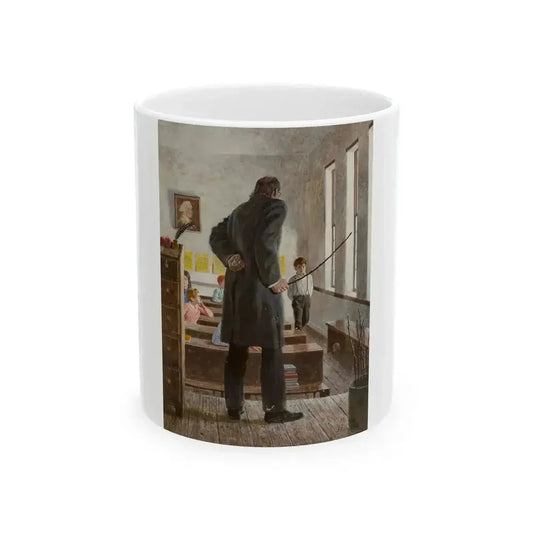 Becky's Eyes Seemed Pay Enough for a Hundred Floggings, The Adventures of Tom Sawyer book illustration, 1966 - White Coffee Mug 11oz - Go Mug Yourself