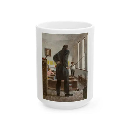 Becky's Eyes Seemed Pay Enough for a Hundred Floggings, The Adventures of Tom Sawyer book illustration, 1966 - White Coffee Mug 15oz - Go Mug Yourself